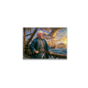 raxxa Glas-Magnet: Hayreddin Barbarossa Naval Commander Portrait