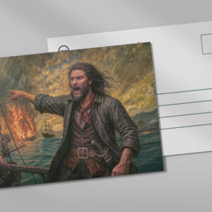 raxxa Postkarte: Charles Vane Pirate Storm Portrait