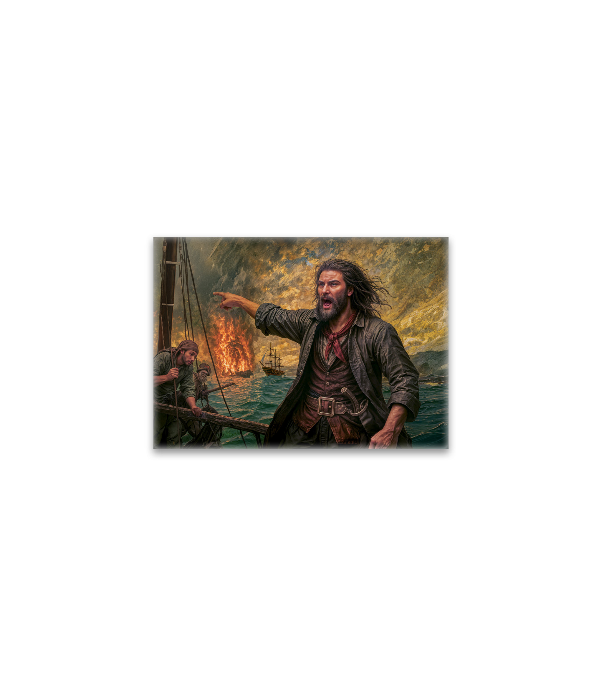 raxxa Glas-Magnet: Charles Vane Pirate Storm Portrait