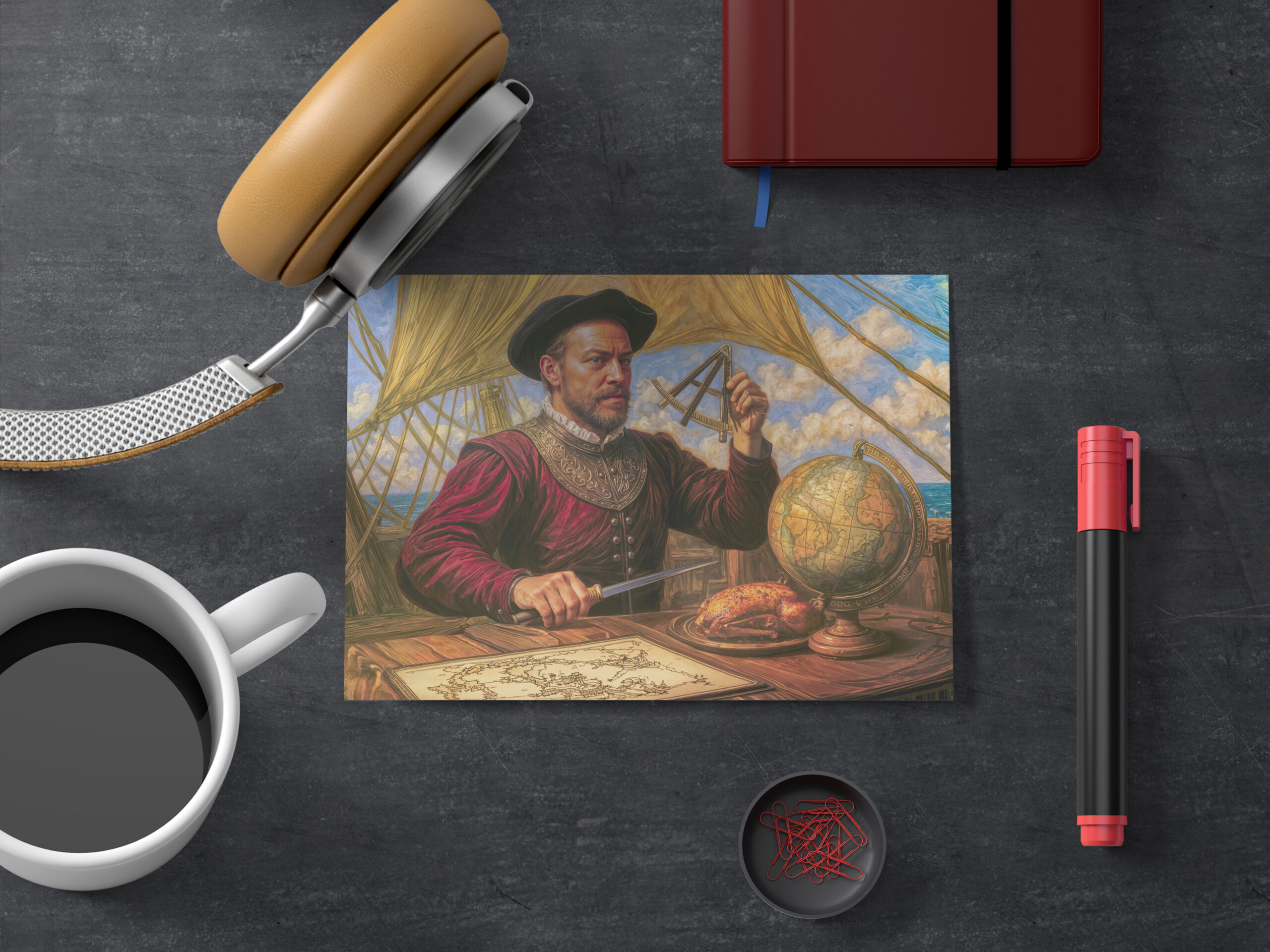raxxa Postkarte: Sir Francis Drake Maritime Portrait