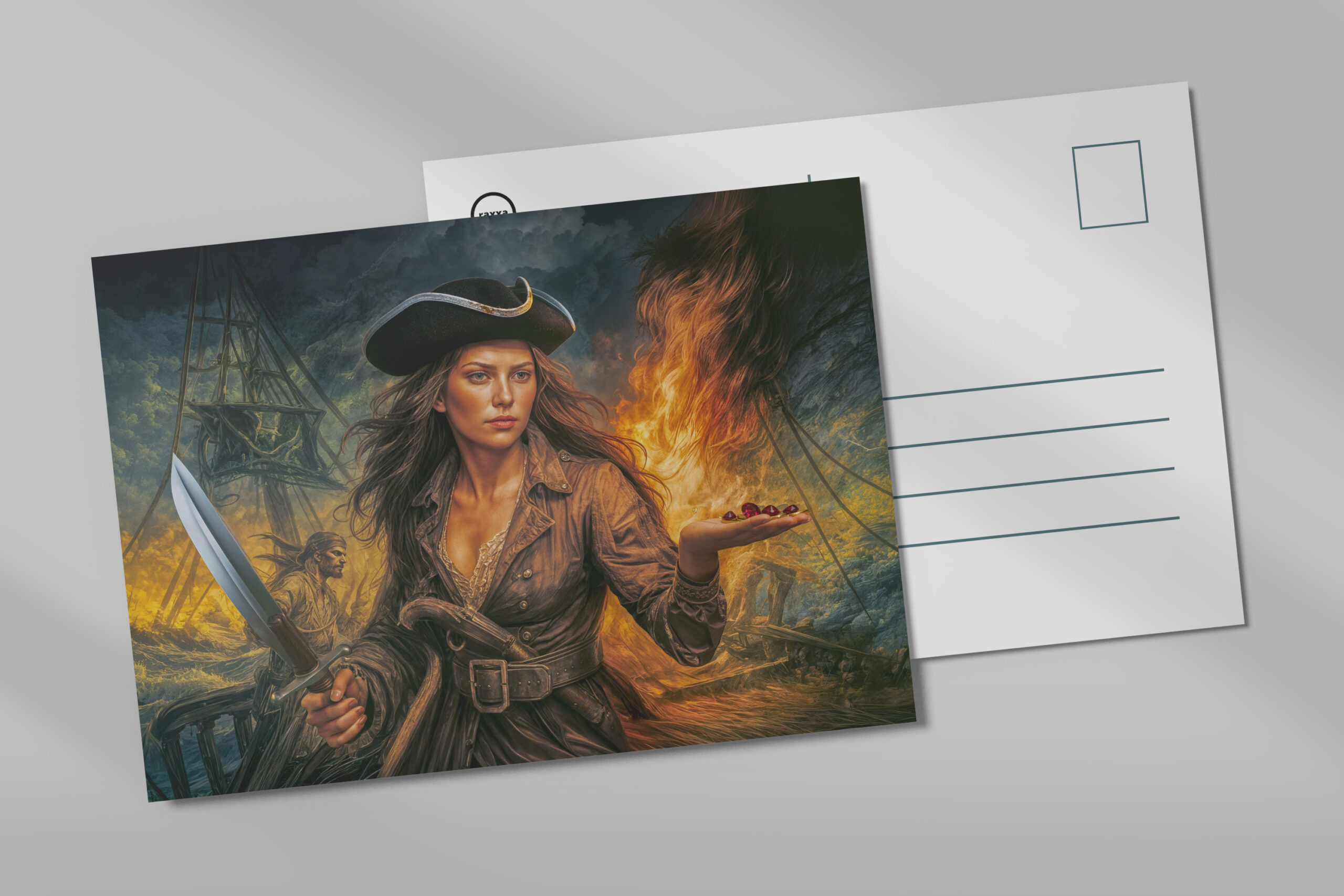 raxxa Postkarte: Anne Bonny Legendary Pirate Portrait