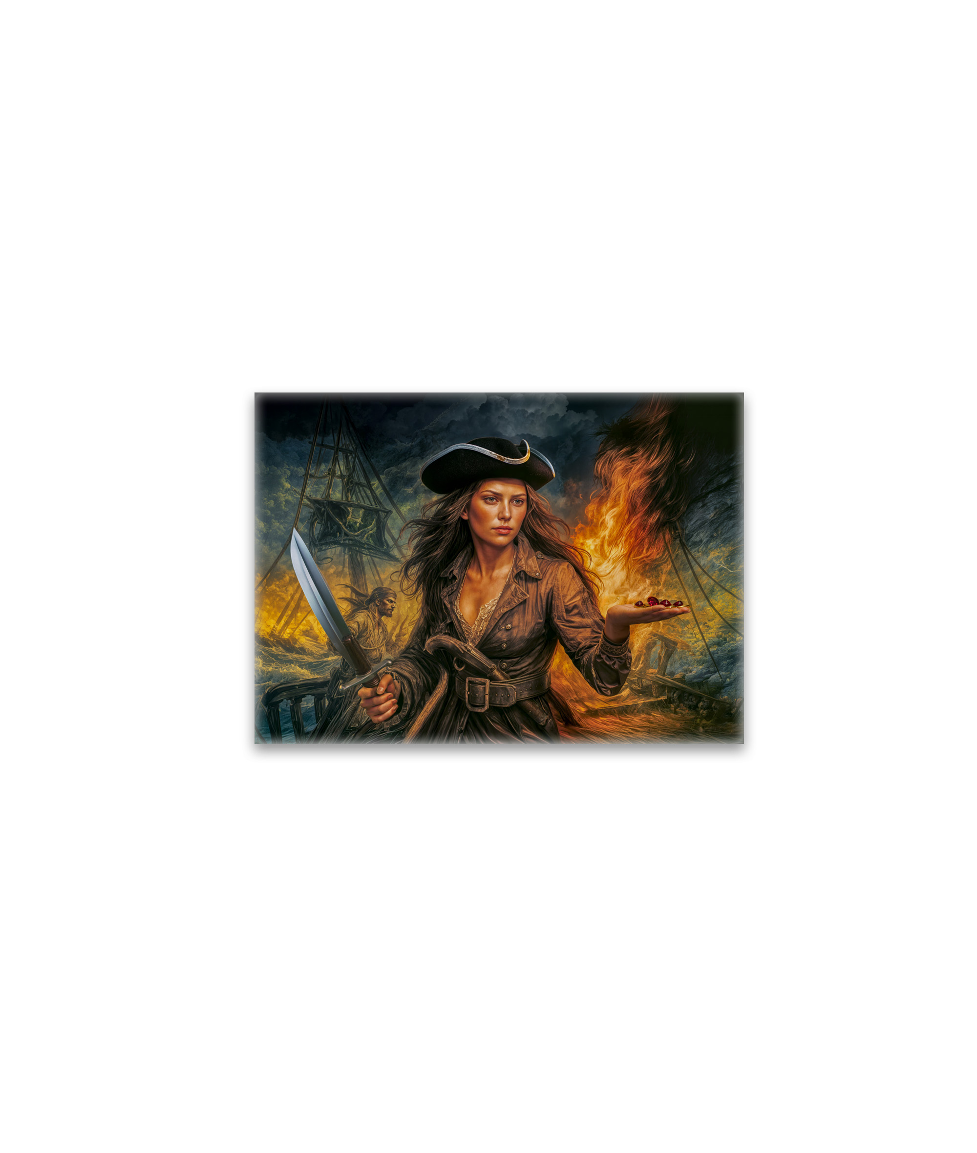 raxxa Glas-Magnet: Anne Bonny Legendary Pirate Portrait