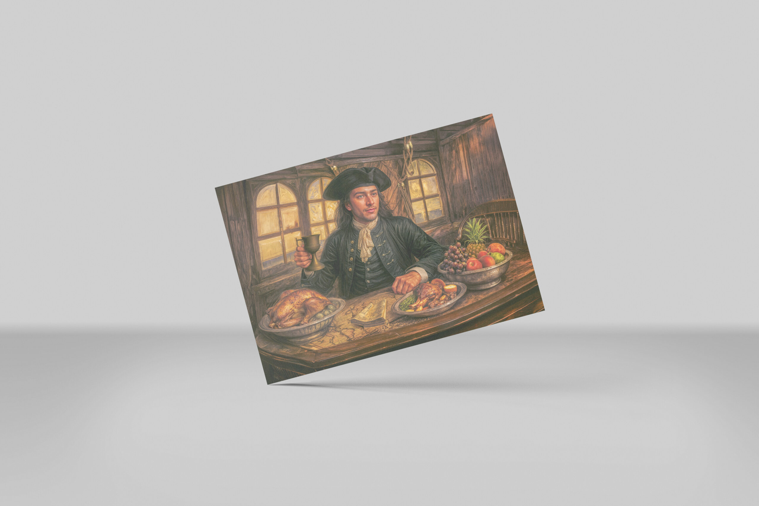 raxxa Postkarte: Black Bart Pirate Tavern Portrait