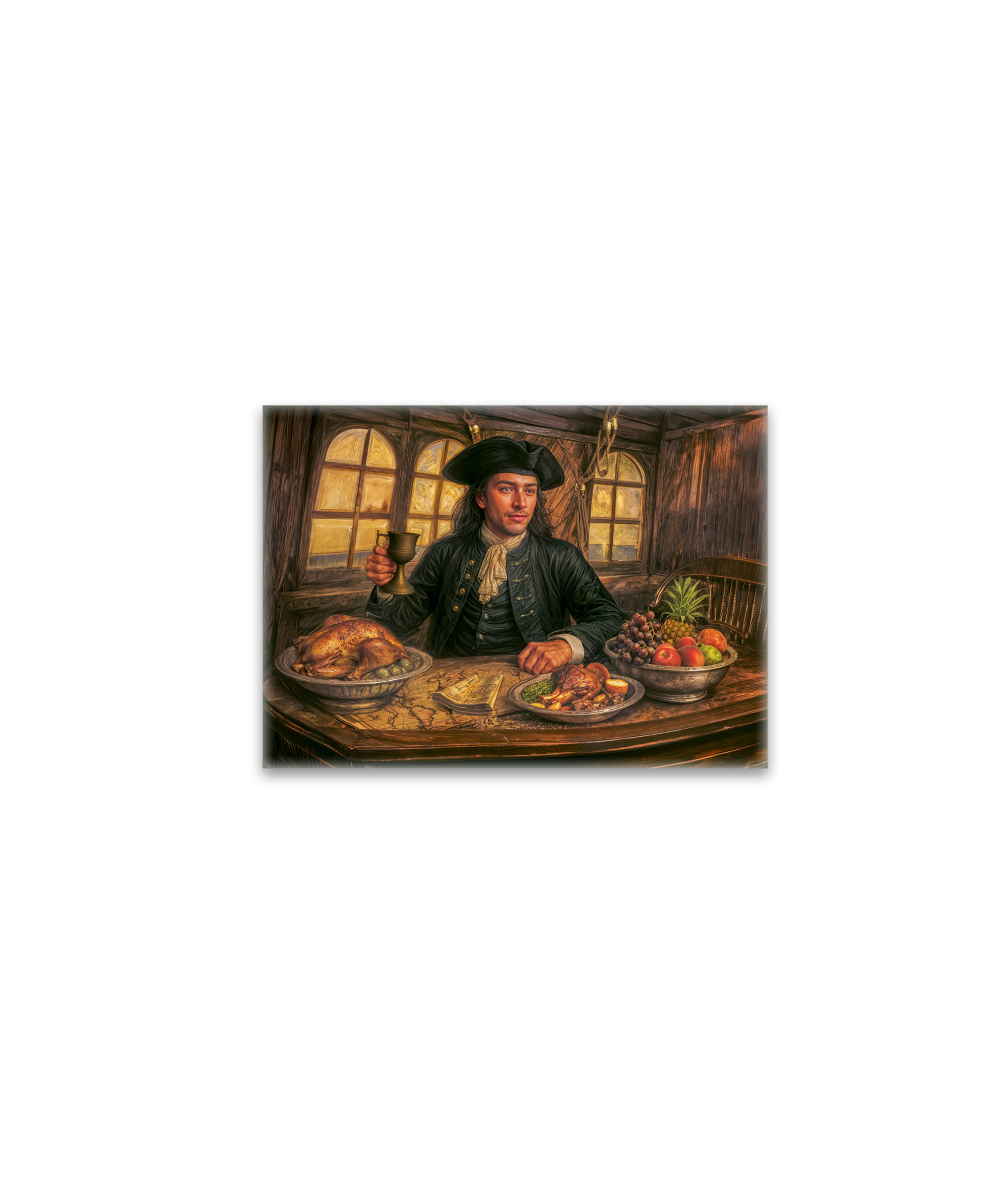 raxxa Glas-Magnet: Black Bart Pirate Tavern Portrait