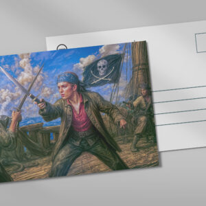 raxxa Postkarte: Mary Read Historic Pirate Portrait