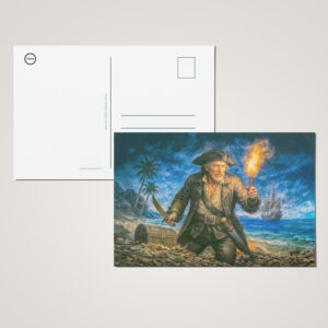 raxxa Postkarte: Captain Kidd Legendary Pirate Portrait