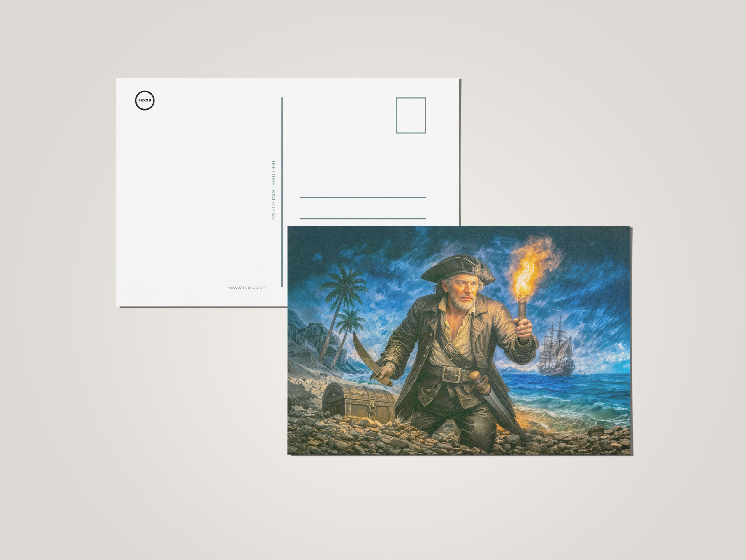raxxa Postkarte: Captain Kidd Legendary Pirate Portrait