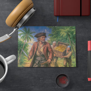 raxxa Postkarte: Captain Kidd Treasure Island Portrait