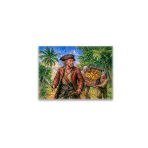 raxxa Glas-Magnet: Captain Kidd Treasure Island Portrait