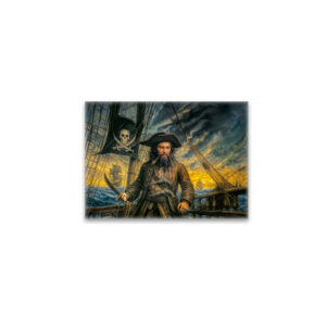 raxxa Glas-Magnet: Blackbeard Pirate Storm Portrait