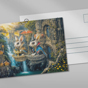 raxxa Postkarte: Steampunk magic rabbits