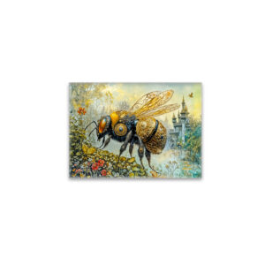 raxxa Glas-Magnet: Steampunk blossom bee