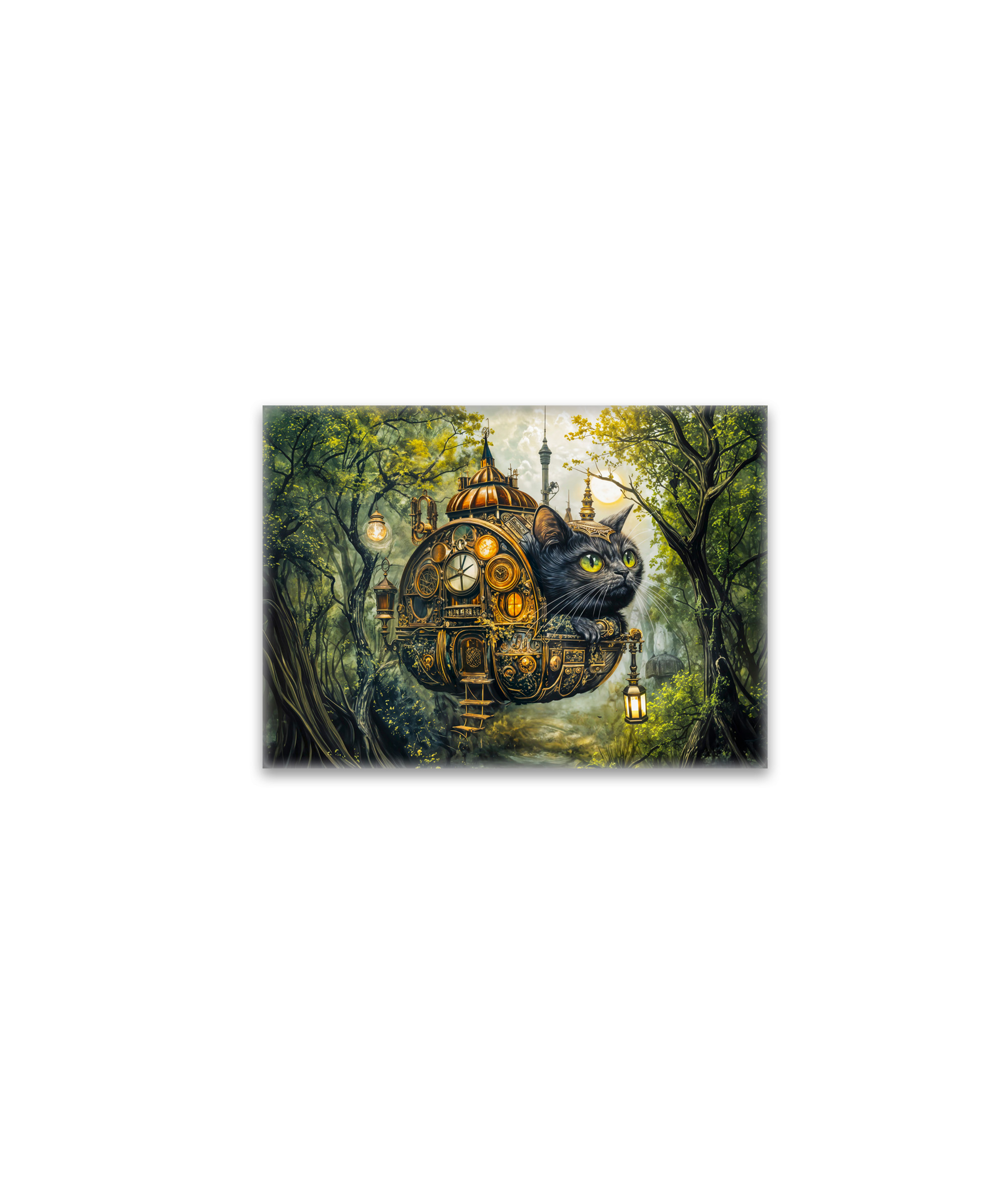 raxxa Glas-Magnet: Mystic clockwork cat