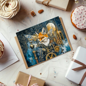 raxxa Postkarte: Steampunk fog fox