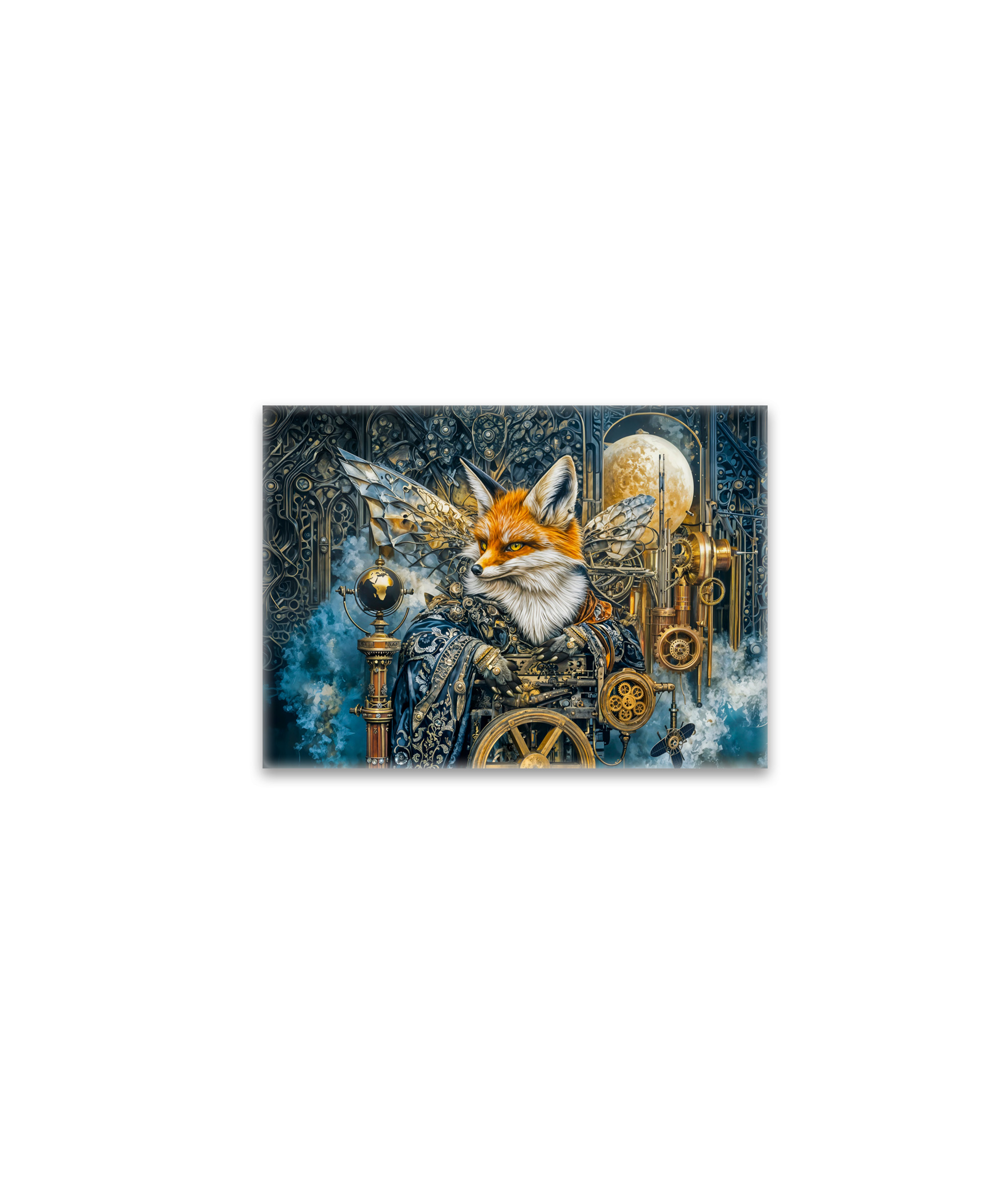 raxxa Glas-Magnet: Steampunk fog fox