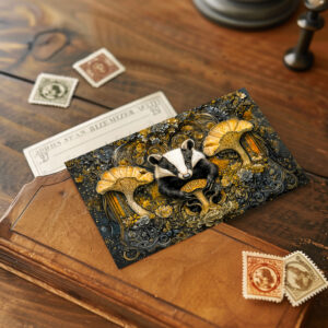 raxxa Postkarte: Mystic mushroom badger
