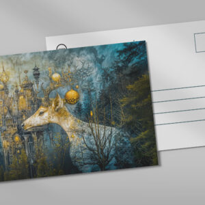 raxxa Postkarte: Flying castle cats Steampunk night