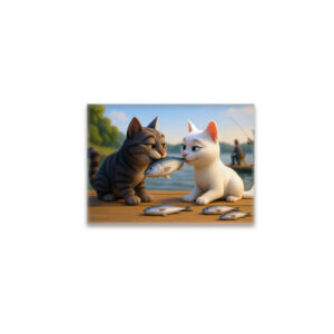 raxxa Glas-Magnet: Ein Fisch für die große Liebe - Katzenliebe