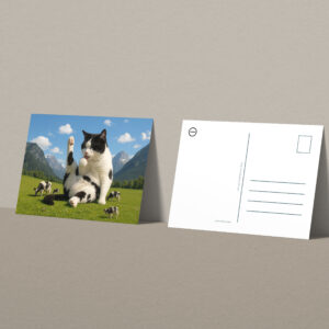 raxxa Postkarte: Kuhkatze - wörtlich genommen