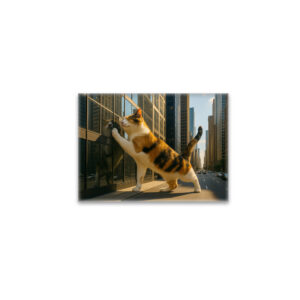 raxxa Glas-Magnet: Mein liebstes Spiegelbild - Katze mit Fenster
