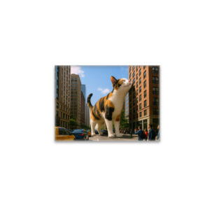 raxxa Glas-Magnet: Mein liebstes Gebäude - Katze mit Hochhaus