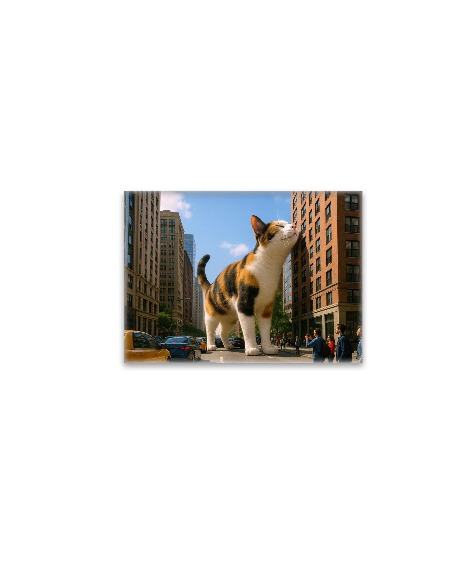 raxxa Glas-Magnet: Mein liebstes Gebäude - Katze mit Hochhaus