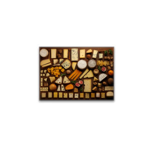 raxxa Glas-Magnet: Arrangement von Käse Variationen