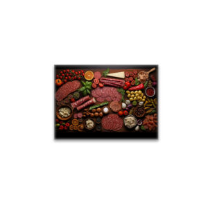 raxxa Glas-Magnet: Arrangement mit Salami und Wurst