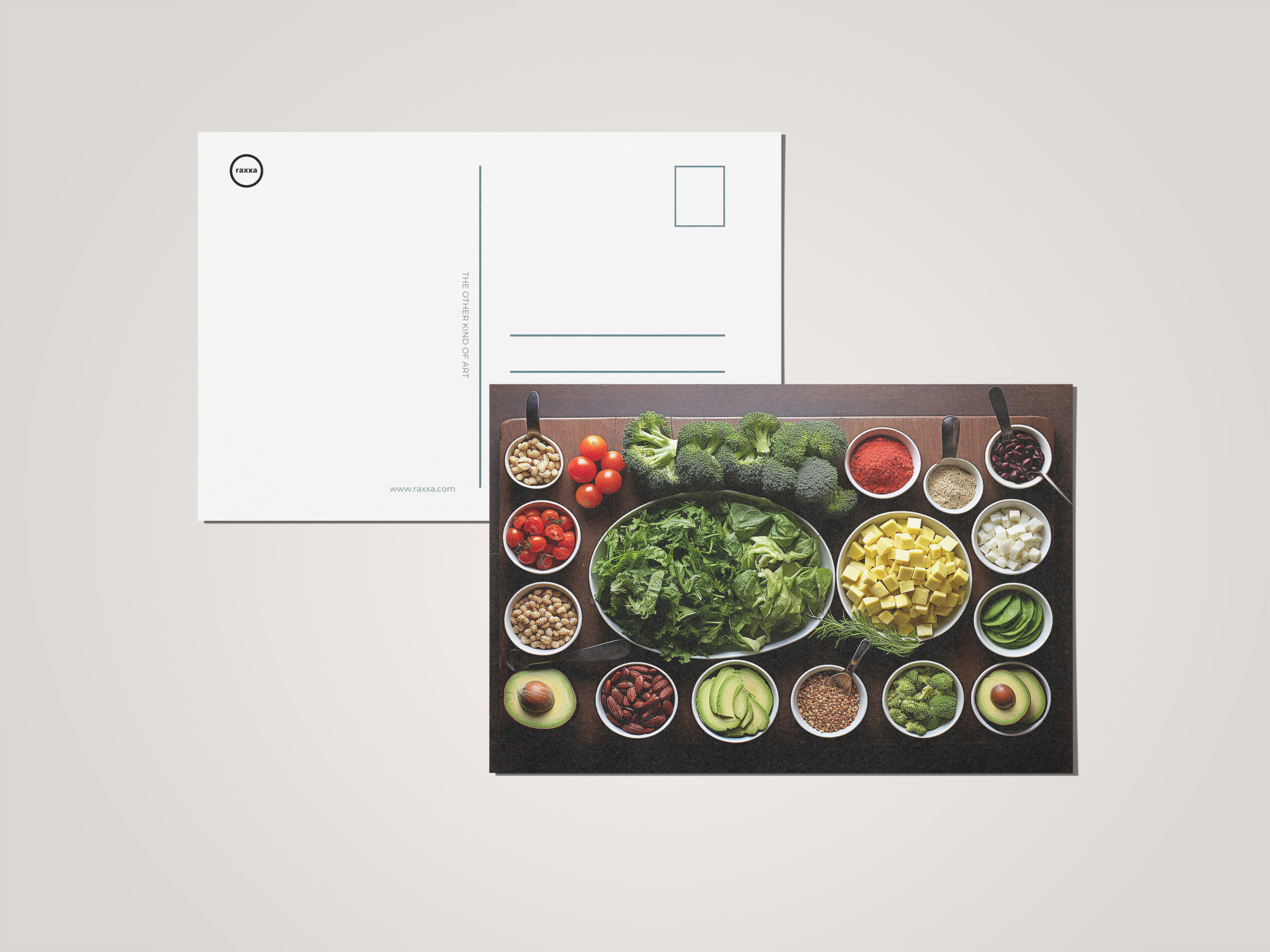 raxxa Postkarte: Arrangement mit Gemüse