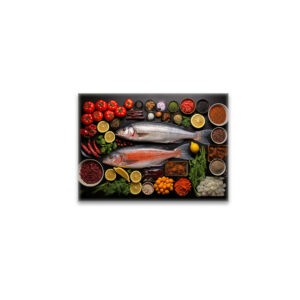raxxa Glas-Magnet: Arrangement mit Fisch