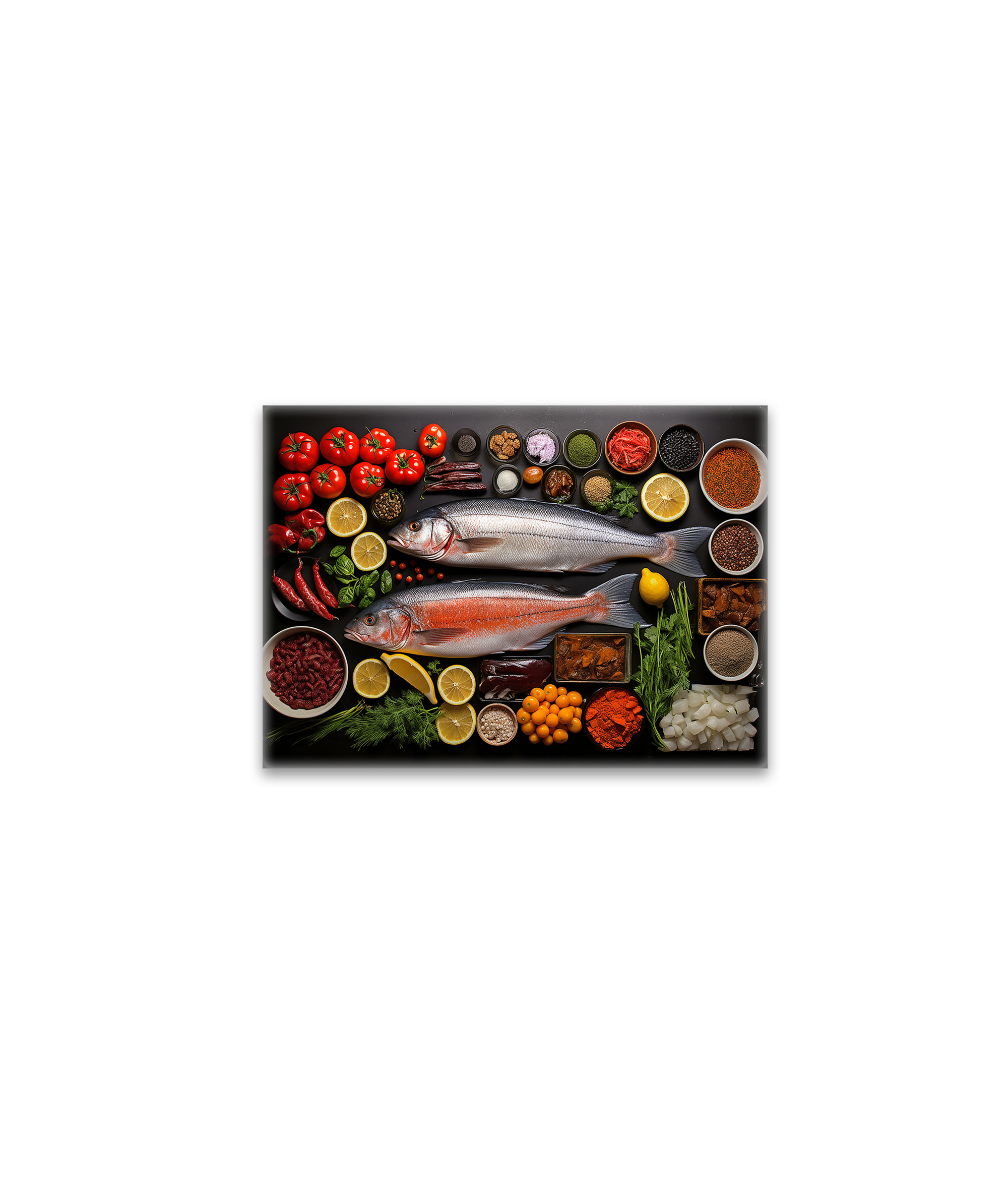 raxxa Glas-Magnet: Arrangement mit Fisch