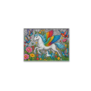 raxxa Glas-Magnet: Regenbogenpegasus und Kristallvögel - mystische Wesen