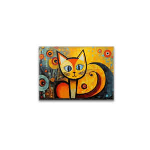 raxxa Glas-Magnet: Katzenkunst Im Stil von Wassily Kandinsky