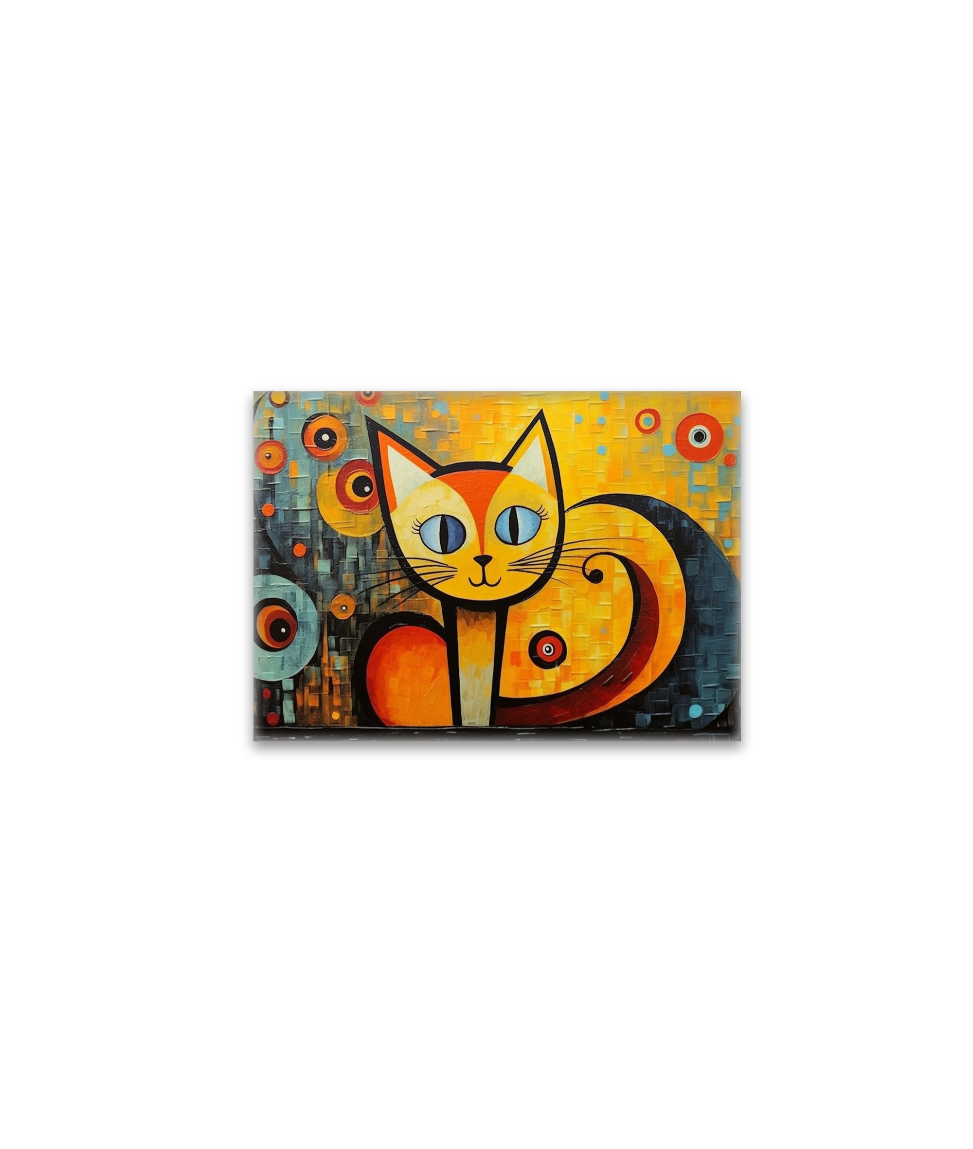 raxxa Glas-Magnet: Katzenkunst Im Stil von Wassily Kandinsky