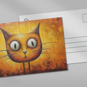 raxxa Postkarte: Absurde Katzenkunst Im Stil von Salvador Dali