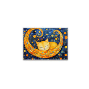 raxxa Glas-Magnet: Fröhliche Katzenkunst Im Stil von Gustav Klimt