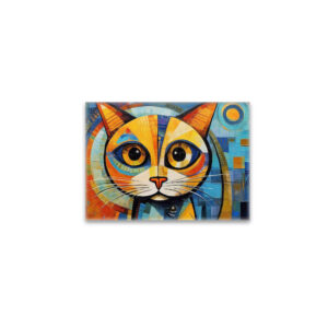 raxxa Glas-Magnet: Fröhliche Katzenkunst Im Stil von Pablo Picasso
