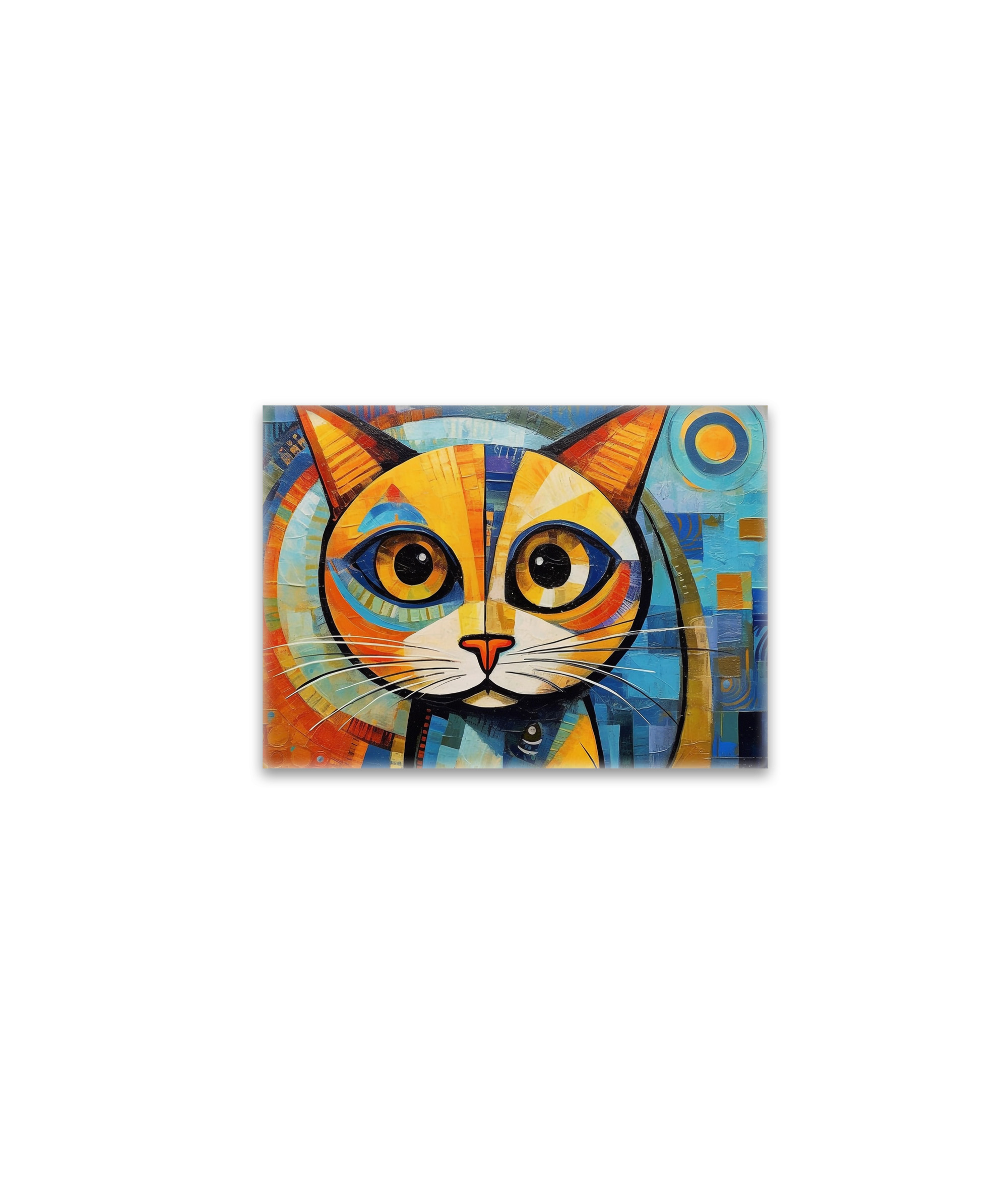 raxxa Glas-Magnet: Fröhliche Katzenkunst Im Stil von Pablo Picasso