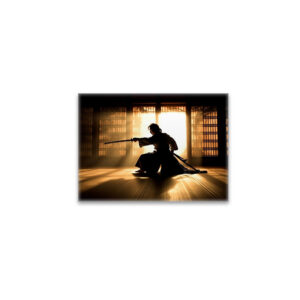 raxxa Glas-Magnet: Samurai Krieger als Silhouette