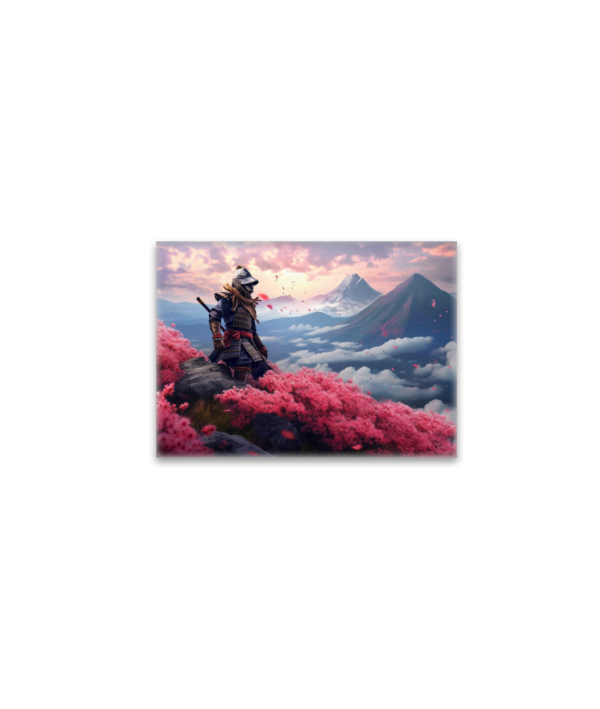 raxxa Glas-Magnet: Samurai Krieger in Rüstung in den Bergen