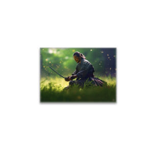 raxxa Glas-Magnet: Samurai Krieger beim Training im Feld