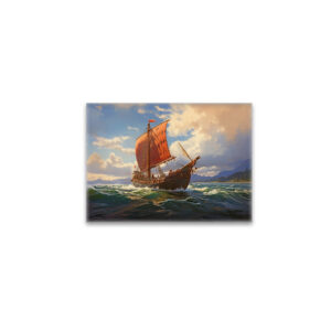 raxxa Glas-Magnet: Wikingerschiff an der Küste