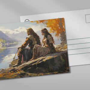 raxxa Postkarte: Nordischer Mann und junge Frau