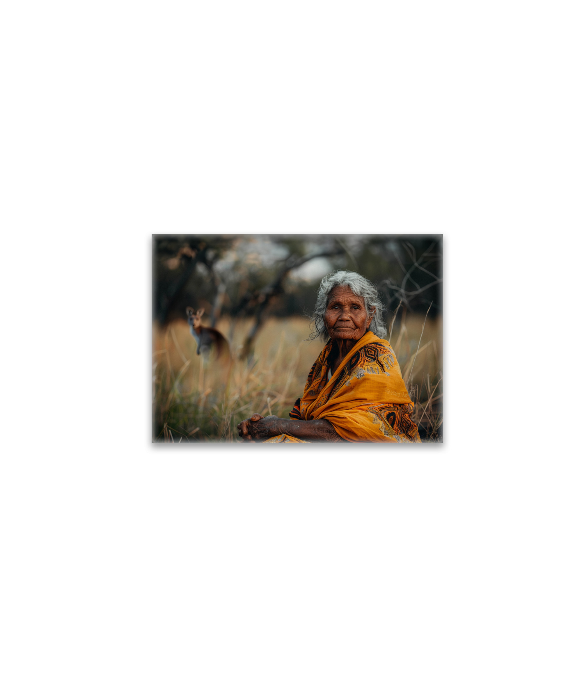 raxxa Glas-Magnet: Frau der Aborigines im Busch