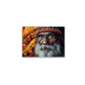 raxxa Glas-Magnet: Aborigines Mann mit Kunst