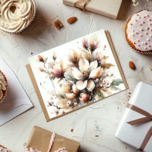 raxxa Postkarte: Elegant Magnolia Bloom