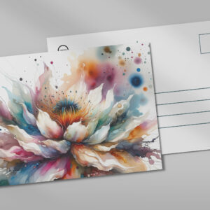 raxxa Postkarte: Colorful Watercolor Blossom