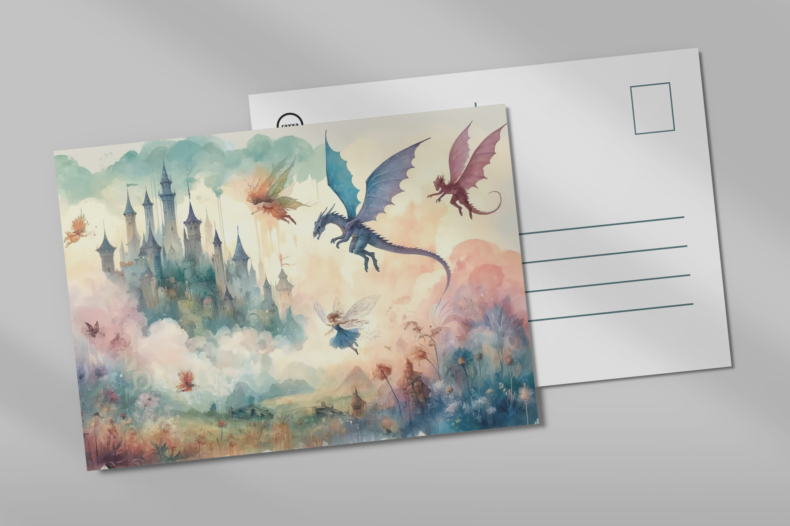 raxxa Postkarte: Enchanted Castle and Fairies