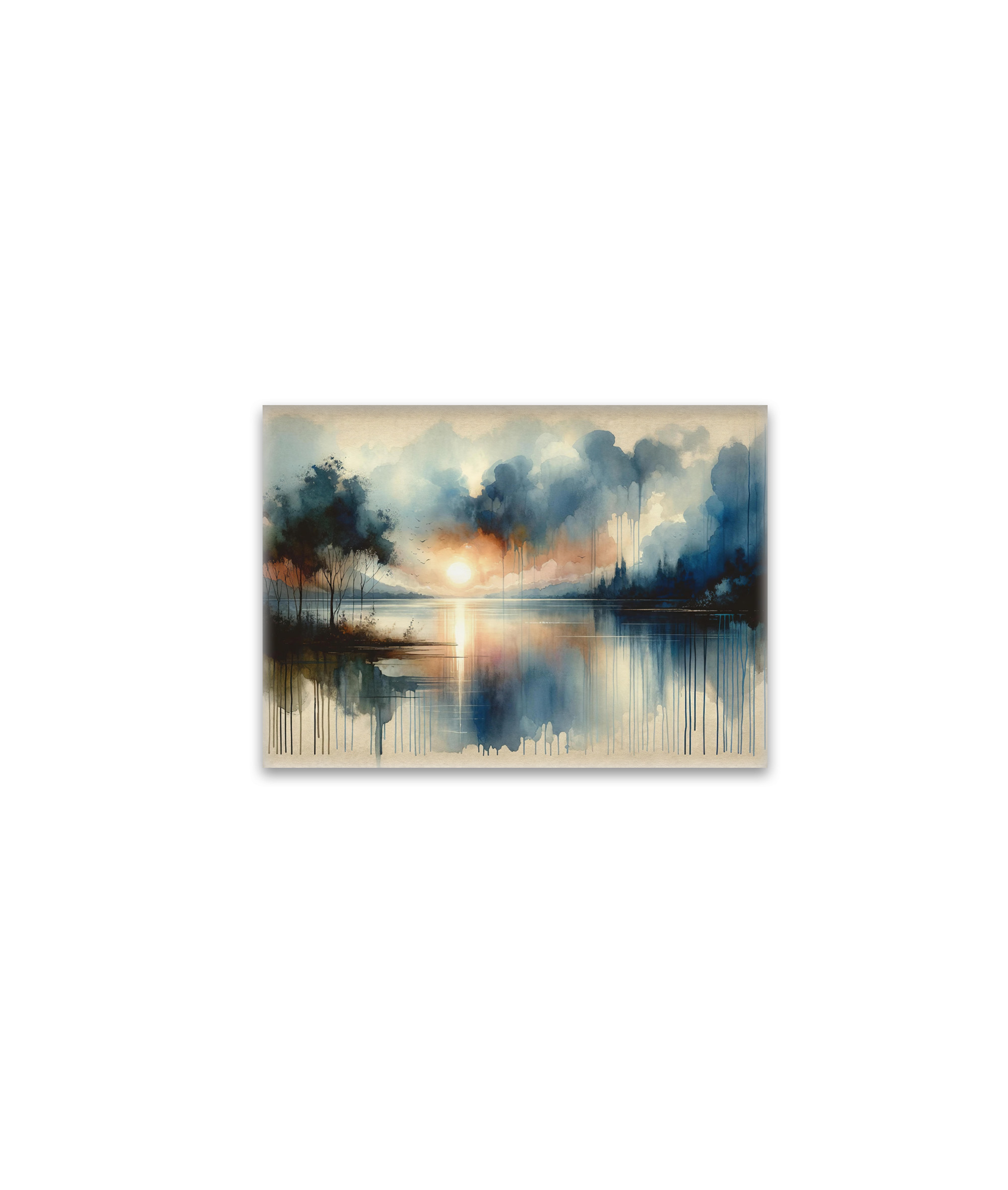 raxxa Glas-Magnet: Watercolor Lake at Sunset