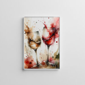 raxxa Glas-Magnet: Watercolor Wine Glasses